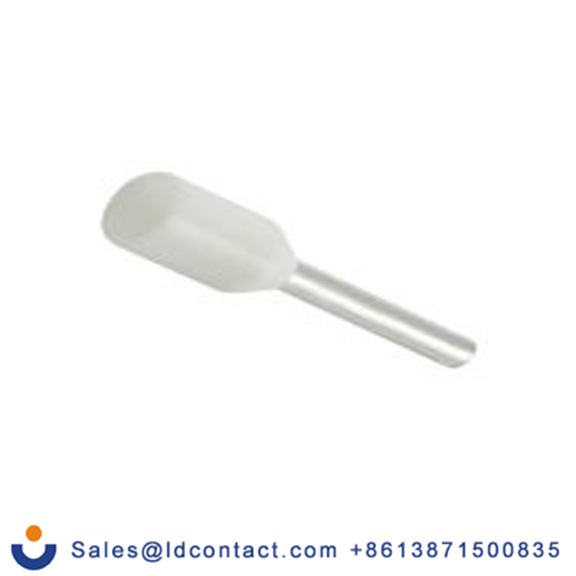 RS PRO,178-7299,绝缘 压接靴带套圈, 白色, Φ1.5 mm x 12 mm引脚, 最大电线尺寸 18 AWG, 总长18.3 mm