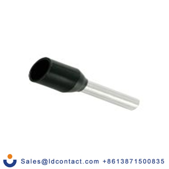 RS PRO,178-7312,绝缘 压接靴带套圈, 黑色, Φ2 mm x 12 mm引脚, 最大电线尺寸 16 AWG, 总长18.3 mm