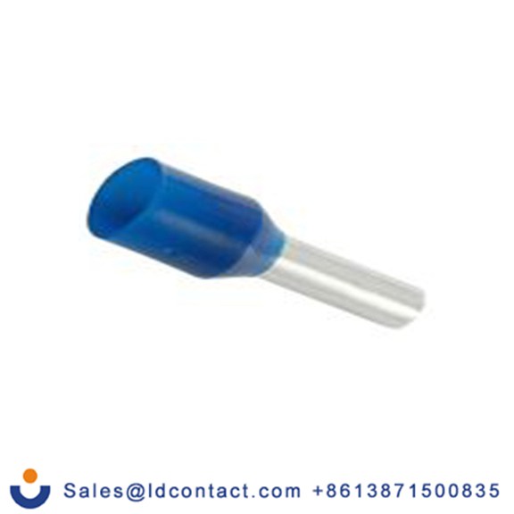 RS PRO,178-7316,绝缘 压接靴带套圈, 蓝色, Φ2.5 mm x 10 mm引脚, 最大电线尺寸 14 AWG, 总长17.4 mm