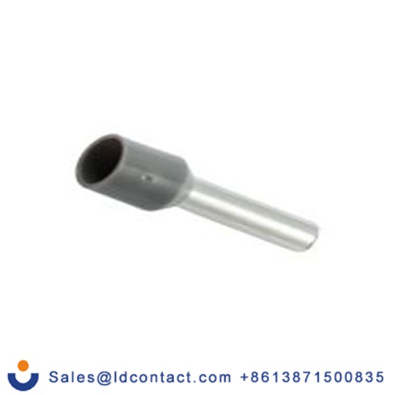 RS PRO,178-7321,绝缘 压接靴带套圈, 灰色, Φ3.2 mm x 10 mm引脚, 最大电线尺寸 12 AWG, 总长17.4 mm