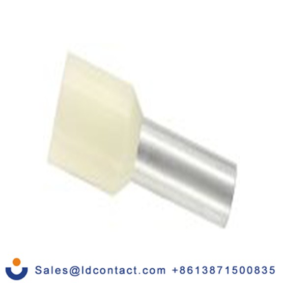 RS PRO,178-7327,绝缘 压接靴带套圈, 象牙色, Φ4.9 mm x 12 mm引脚, 最大电线尺寸 8 AWG, 总长22 mm