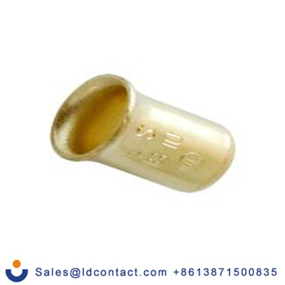 RS PRO,178-7365,非绝缘 压接靴带套圈 x 9.5 mm引脚, 最大电线尺寸 10 AWG, 总长9.5 mm