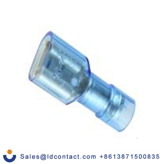 RS PRO,178-8296,绝缘 压接端子 母插, 0.8 x 6.35 mm接片, 蓝色 插簧端子, 聚碳酸脂绝缘, 镀锡 16 AWG 黄铜, 铜触点, 最大线规14 AWG 系列