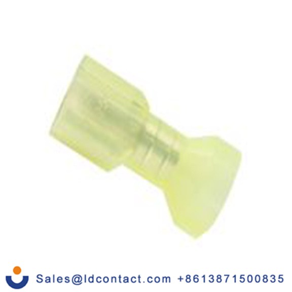 RS PRO,178-8309,绝缘 压接端子 母插, 0.8 x 6.35 mm接片, 黄色 插簧端子, 尼龙绝缘, 镀锡 12 AWG 黄铜触点, 最大线规10 AWG 系列