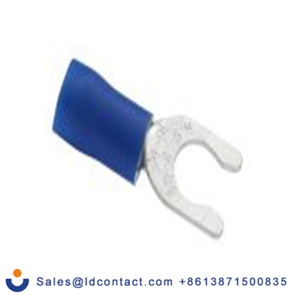 RS PRO,178-8361,绝缘 叉型端子, 5.3 mm螺栓, 蓝色, 最小电线尺寸: 16 AWG 14 AWG, 8.1 mm宽, 0.8 mm厚 乙烯基, LS系列