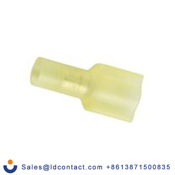 RS PRO,178-8371,绝缘 压接端子 公, 0.8 x 6.35 mm接片, 黄色 插簧端子, 尼龙绝缘, 镀锡 12 AWG 黄铜触点, 最大线规10 AWG 系列