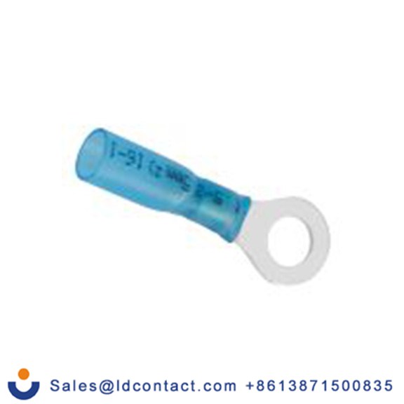 RS PRO,178-8430,绝缘 铜 环形端子, Φ6.4 mm内环 16 AWG, 6.4 mm螺栓, 蓝色 14 AWG, -40 °C至105 °C E245391系列