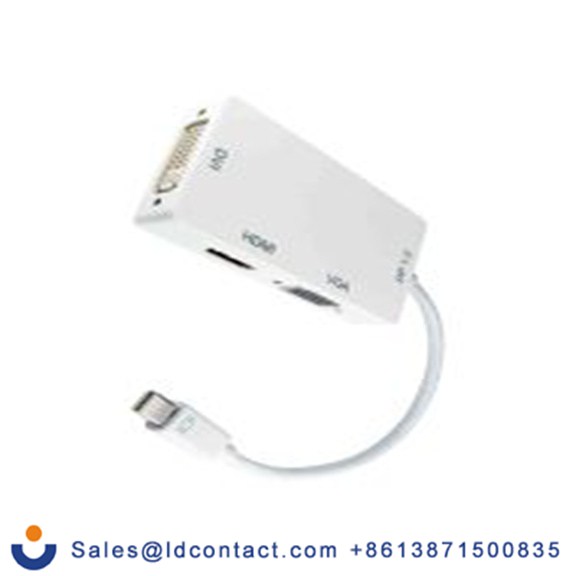 RS PRO,195-4281,HDMI 适配器 公 Mini DP类型 直向, 镀镍触点 母插, ABS外壳