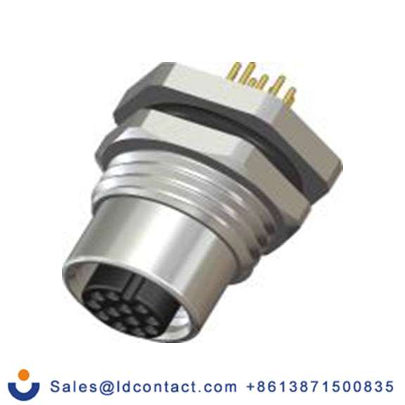 RS PRO,201-7186,M12 圆形连接器 插座, 12芯, 后面安装, 母插芯, 30 V, IP40, CPF12系列