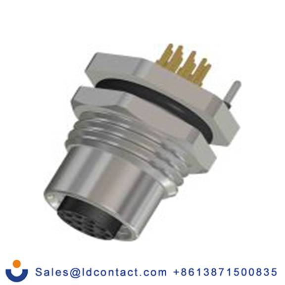 RS PRO,201-7187,M12 圆形连接器 插座, 12芯, 后面安装, 母插芯, 30 V, IP40, CPF12系列