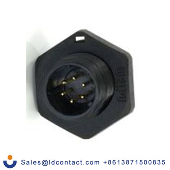 RS PRO,233-8229,13 mm 圆形连接器 插座, 6芯, 后面安装, 公芯, 125 V, IP68, SP13系列