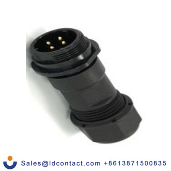 RS PRO,233-8255,17 mm 圆形连接器 插座, 4芯, 电缆安装, 公芯, 500 V, IP68, SP17系列