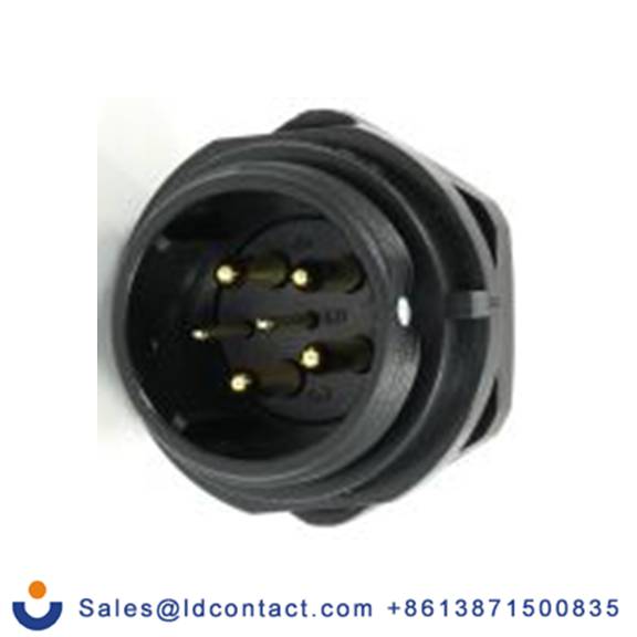 RS PRO,233-8294,21 mm 圆形连接器 插座, 6芯, 正面安装, 公芯, 500 V, IP68, SP21系列