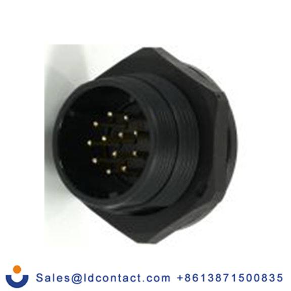 RS PRO,233-8308,21 mm 圆形连接器 插座, 12芯, 后面安装, 公芯, 400 V, IP68, SP21系列