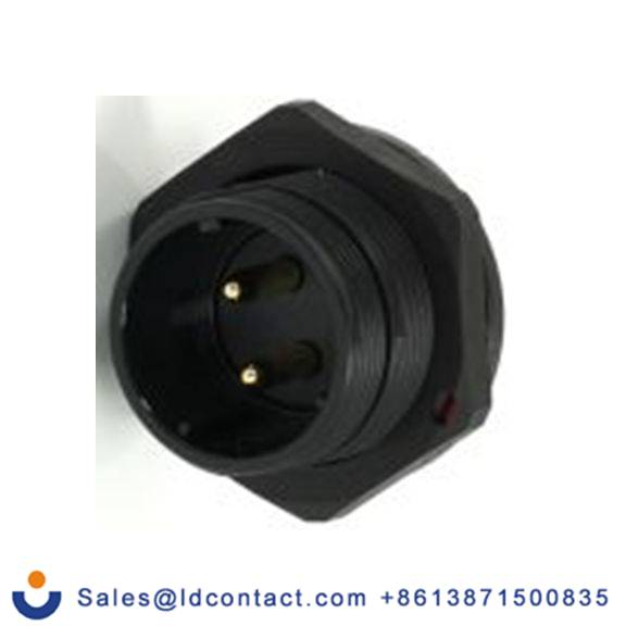 RS PRO,233-8311,21 mm 圆形连接器 插座, 2芯, 后面安装, 公芯, 500 V, IP68, SP21系列