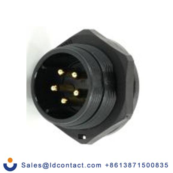 RS PRO,233-8316,21 mm 圆形连接器 插座, 5芯, 后面安装, 公芯, 500 V, IP68, SP21系列