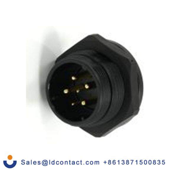 RS PRO,233-8320,21 mm 圆形连接器 插座, 6芯, 后面安装, 公芯, 500 V, IP68, SP21系列