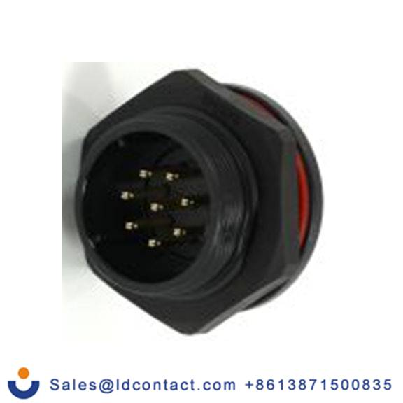 RS PRO,233-8322,21 mm 圆形连接器 插座, 8芯, 后面安装, 公芯, 500 V, IP68, SP21系列