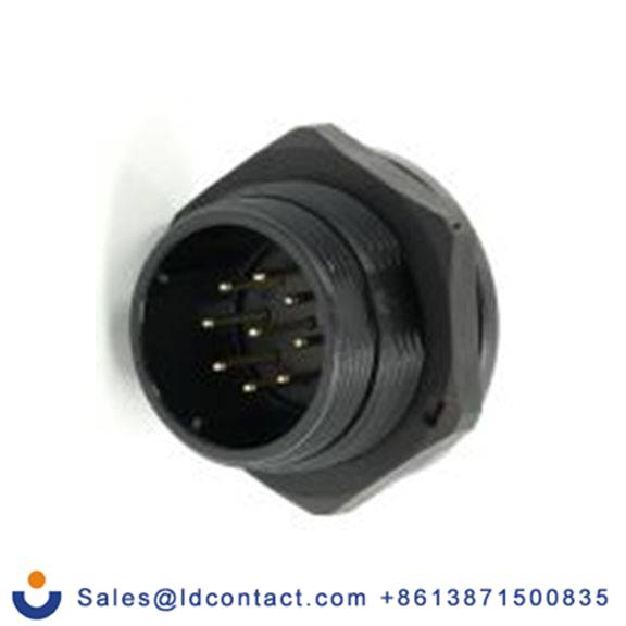 RS PRO,233-8323,21 mm 圆形连接器 插座, 9芯, 后面安装, 公芯, 400 V, IP68, SP21系列