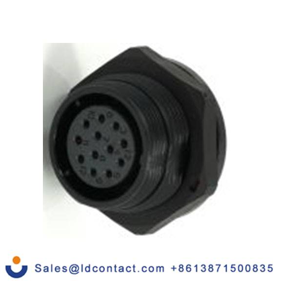 RS PRO,233-8324,21 mm 圆形连接器 插座, 12芯, 后面安装, 母插芯, 400 V, IP68, SP21系列