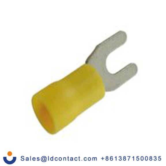 RS PRO,239-4206,绝缘 叉型端子, M5螺栓, 黄色, 最小电线尺寸: 26 AWG 22 AWG, 8 mm宽, 0.5 mm厚, 镀锡触点 尼龙, DSNY系列