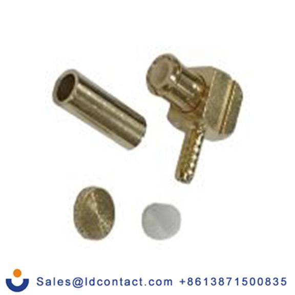 RS PRO,738-5796,MCX 连接器 公, 50 Ω, 电缆安装, 直角, 用于RG178/U线 MCX系列 压接
