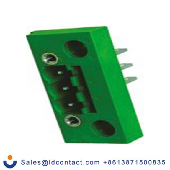 RS PRO,790-1058,12p插拔式接线端子 直向直通排针, 5.08mm间距, 16A, 300 V, THT安装, 螺钉端接, 绿色