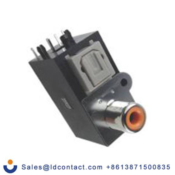 RS PRO,805-1683,插孔 光纤连接器, 多模, 9/125 μm光纤尺寸, 2dB插入损耗, 单工, PC抛光, 黑色, Toslink类型, ORJ-6系列