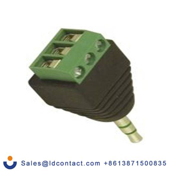 RS PRO,810-4611,3.5mm, 电缆安装 立体声 公 螺钉 3, 插孔连接器 直向, 镀金触芯, 黑色