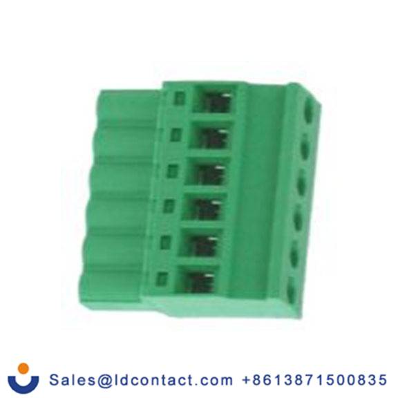 RS PRO,874-5013,6p插拔式接线端子 直向插头, 5mm间距, 15A, 600 V, THT安装, 螺钉端接, 绿色