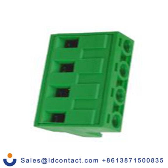 RS PRO,874-5385,4p插拔式接线端子 直向插头, 7.62mm间距, 15A, 750 V, THT安装, 螺钉端接, 绿色