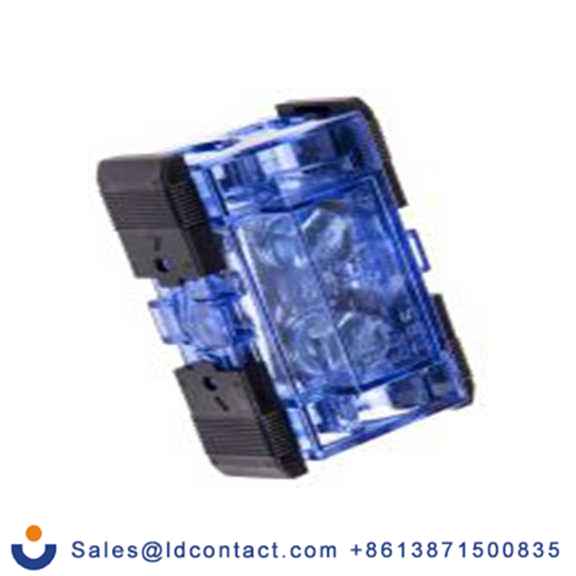 RS PRO,868-0761,非熔断型端子排, 2路, 450 V, 线规25 mm², 电缆安装, 透明蓝色 螺钉