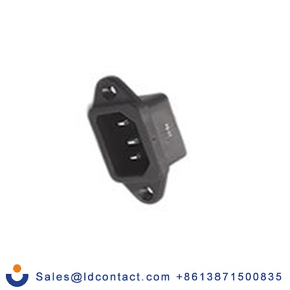 RS PRO,896-2139,C14, 直向 IEC 连接器, 卡入式安装, 250 V 公 15A, EMI系列