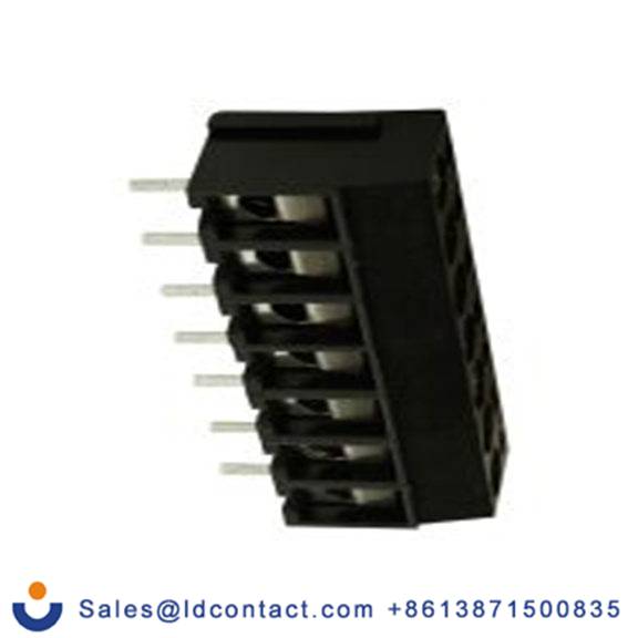 RS PRO,897-0714,PCB端子排, 7p, 5mm间距, 16A, 250 V, THT安装, 螺钉端接, 直向, 黑色