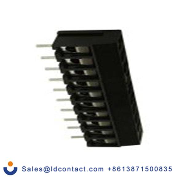 RS PRO,897-0720,PCB端子排, 10p, 5mm间距, 16A, 250 V, THT安装, 螺钉端接, 直向, 黑色