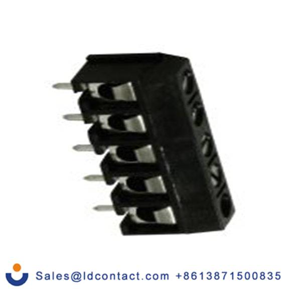 RS PRO,897-0742,PCB端子排, 5p, 5mm间距, 16A, 250 V, THT安装, 螺钉端接, 直向, 黑色