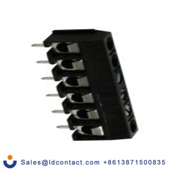 RS PRO,897-0746,PCB端子排, 6p, 5mm间距, 16A, 250 V, THT安装, 螺钉端接, 直向, 黑色