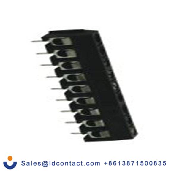 RS PRO,897-0752,PCB端子排, 9p, 5mm间距, 16A, 250 V, THT安装, 螺钉端接, 直向, 黑色