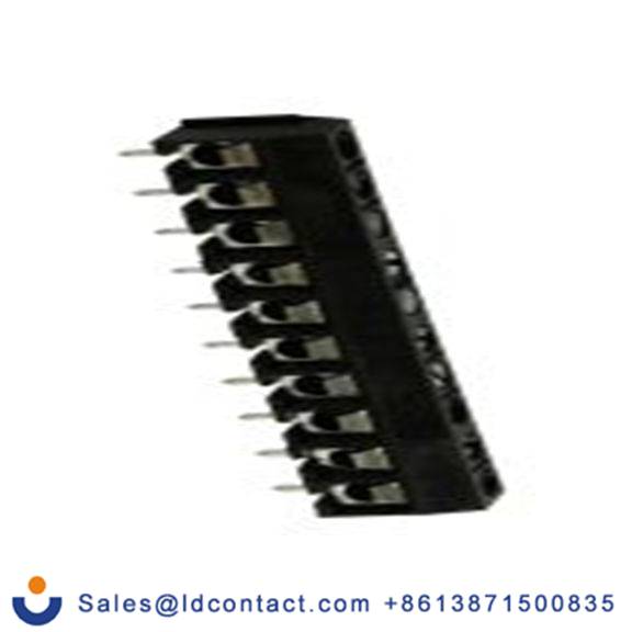 RS PRO,897-0761,PCB端子排, 10p, 5mm间距, 16A, 250 V, THT安装, 螺钉端接, 直向, 黑色