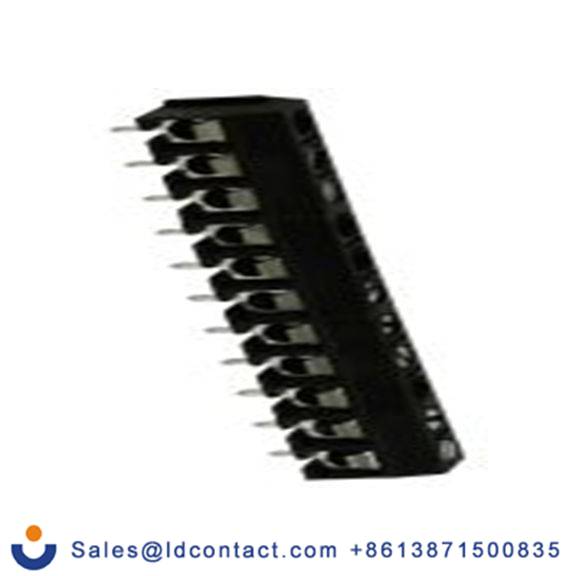 RS PRO,897-0764,PCB端子排, 11p, 5mm间距, 16A, 250 V, THT安装, 螺钉端接, 直向, 黑色