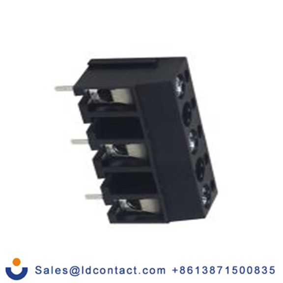 RS PRO,897-0770,PCB端子排, 3p, 10mm间距, 16A, 250 V, THT安装, 螺钉端接, 直向, 黑色