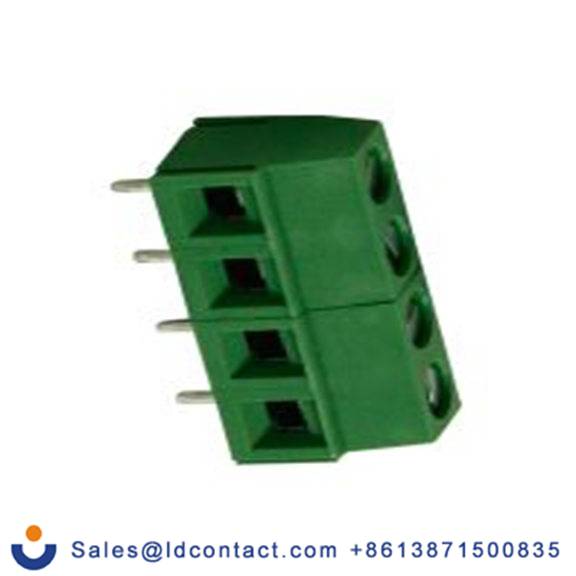 RS PRO,897-0856,PCB端子排, 4p, 5mm间距, 10A, 300 V, THT安装, 螺钉端接, 直向, 绿色