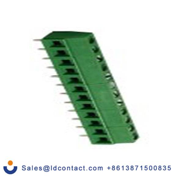 RS PRO,897-0875,PCB端子排, 12p, 5mm间距, 10A, 300 V, THT安装, 螺钉端接, 直向, 绿色