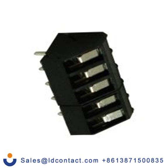 RS PRO,897-0890,PCB端子排, 5p, 5mm间距, 15A, 300 V, THT安装, 螺钉端接, 直向, 黑色