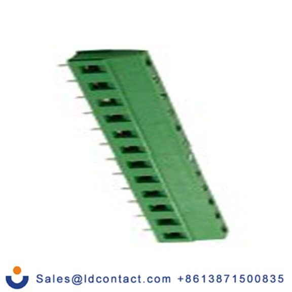 RS PRO,897-0954,PCB端子排, 12p, 7.5mm间距, 10A, 300 V, THT安装, 螺钉端接, 直向, 绿色