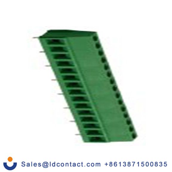 RS PRO,897-0985,PCB端子排, 8p, 10mm间距, 10A, 300 V, THT安装, 螺钉端接, 直向, 绿色