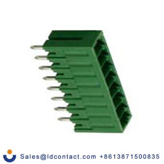 RS PRO,897-1048,8p插拔式接线端子 直向排针, 3.5mm间距, 10.0A, 200.0 v, THT安装, 焊接端接