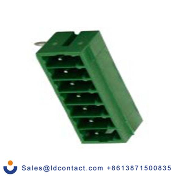 RS PRO,897-1064,7p插拔式接线端子 直角排针, 3.5mm间距, 10.0A, 200.0 v, THT安装, 焊接端接