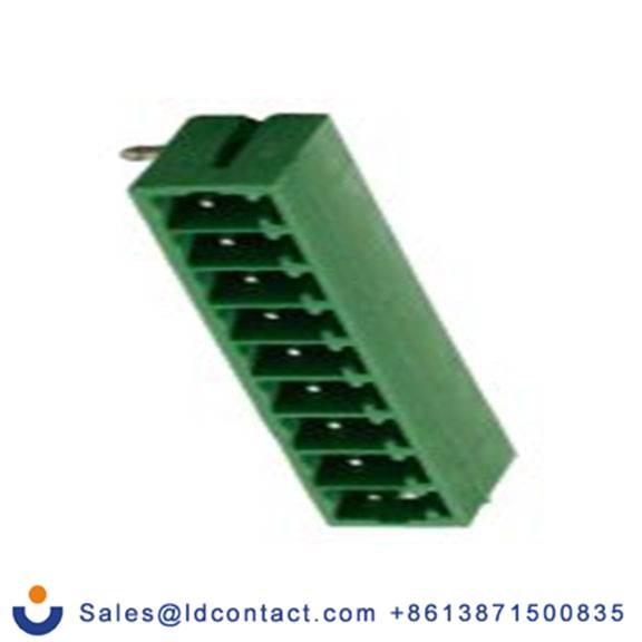 RS PRO,897-1155,9p插拔式接线端子 直角排针, 3.81mm间距, THT安装, 焊接端接