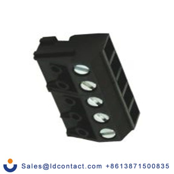 RS PRO,897-1304,PCB端子排, 5p, 5mm间距, 10A, 250 V, THT安装, 螺钉端接, 垂直, 黑色